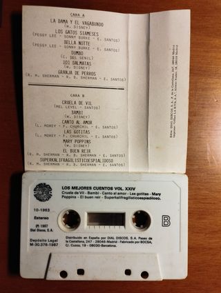 4 Cassettes Canciones y cuentos infantiles