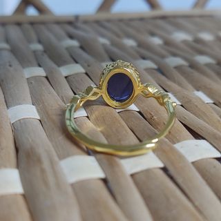 Anillo de plata cordierita