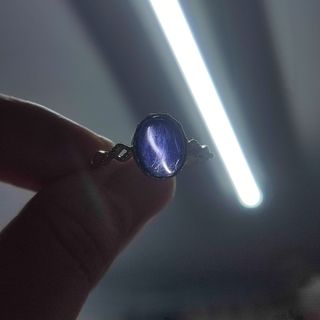 Anillo de plata cordierita