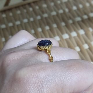 Anillo de plata cordierita