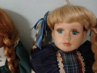 2 bambole in ceramica