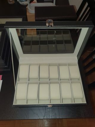 Caja joyero exhibidora para relojes