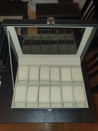 Caja joyero exhibidora para relojes