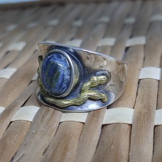 Anillo de plata con Pietersita para hombre