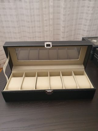 Caja joyero exhibidora para relojes