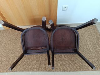 2 sillas madera antiguas estilo Bistrot