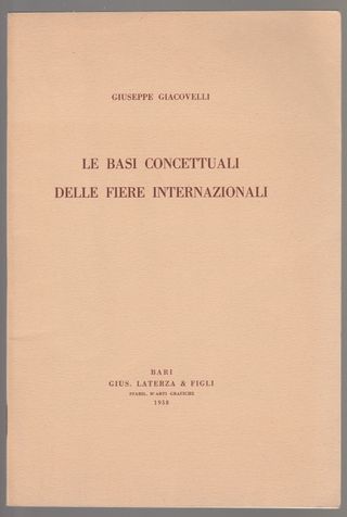 LE BASI CONCETTUALI DELLE FIERE INTERNAZIONALI