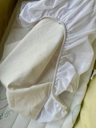 Moisés bebé mimbre soporte, vestiduras y colch