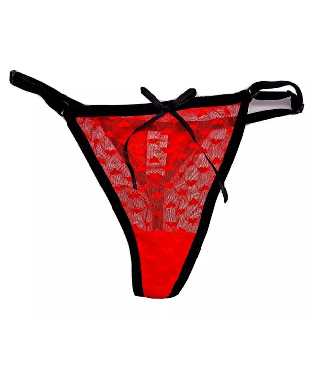 Perizoma donna Rosso Cuor Velato