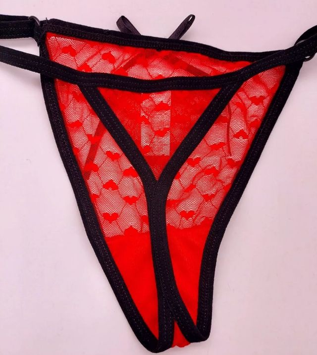 Perizoma donna Rosso Cuor Velato