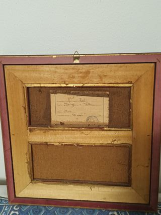 Quadro "Bittico" dipinto olio su tela doppio 25x10