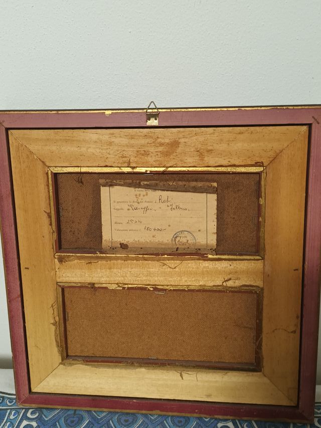 Quadro "Bittico" dipinto olio su tela doppio 25x10