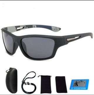 6 en 1 Gafas de Sol polarizadas negras