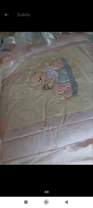 Piomone bambina con paracolpi nuovo culla grande 