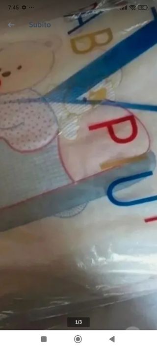 Piomone bambina con paracolpi nuovo culla grande 