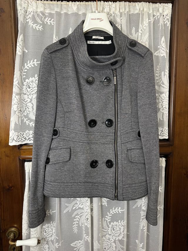 Caban in tessuto elasticizzato invernale