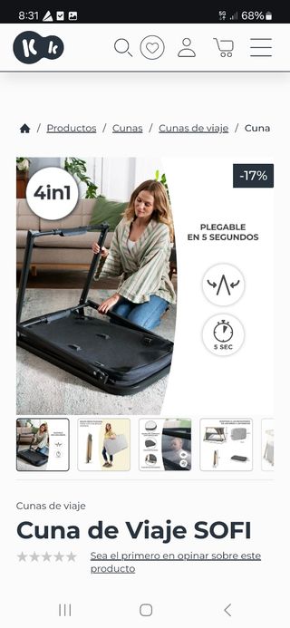 Cuna y parque kinderkraft