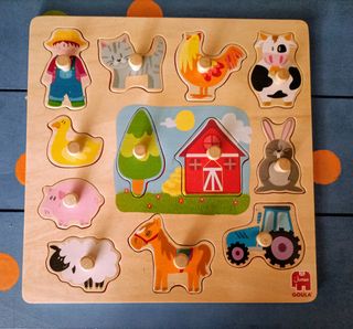 Puzzle de madera de granja 