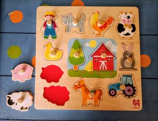 Puzzle de madera de granja 