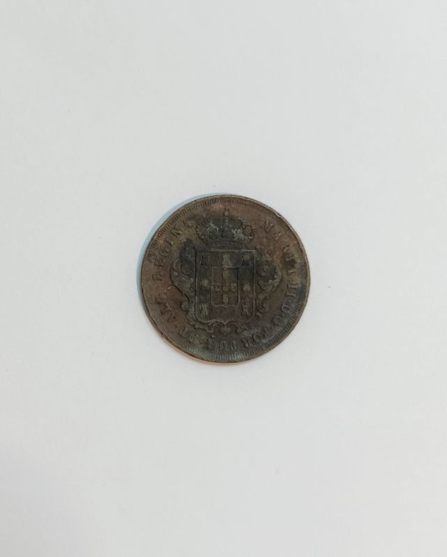 Moneda 10 reis Madeira año 1852
