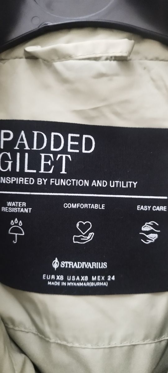 Chaleco padding mujer, Stradivarius. Xs