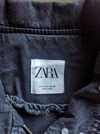 Chaqueta vaquera negra oversize