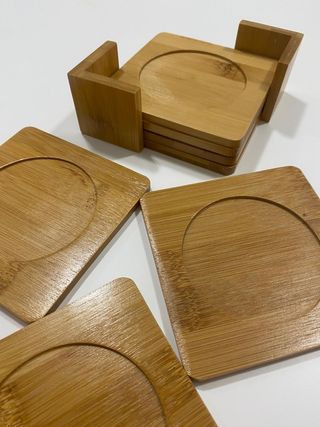 Set 6 sottobicchieri in legno