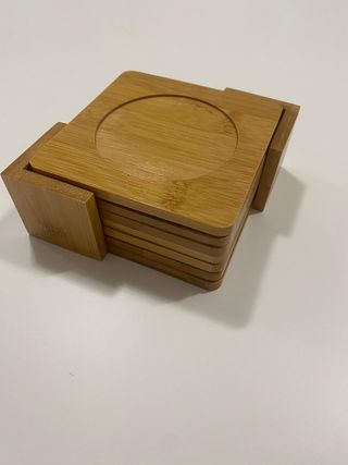 Set 6 sottobicchieri in legno