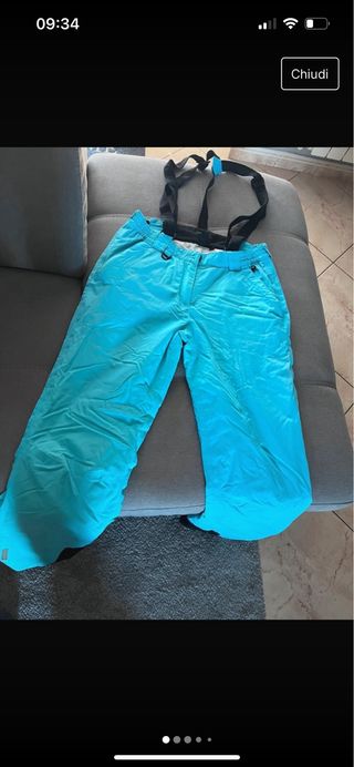 Pantaloni neve azzurri