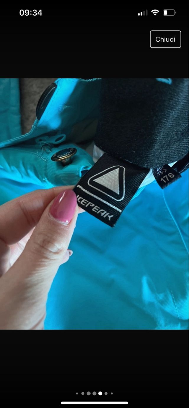 Pantaloni neve azzurri