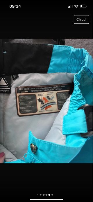 Pantaloni neve azzurri