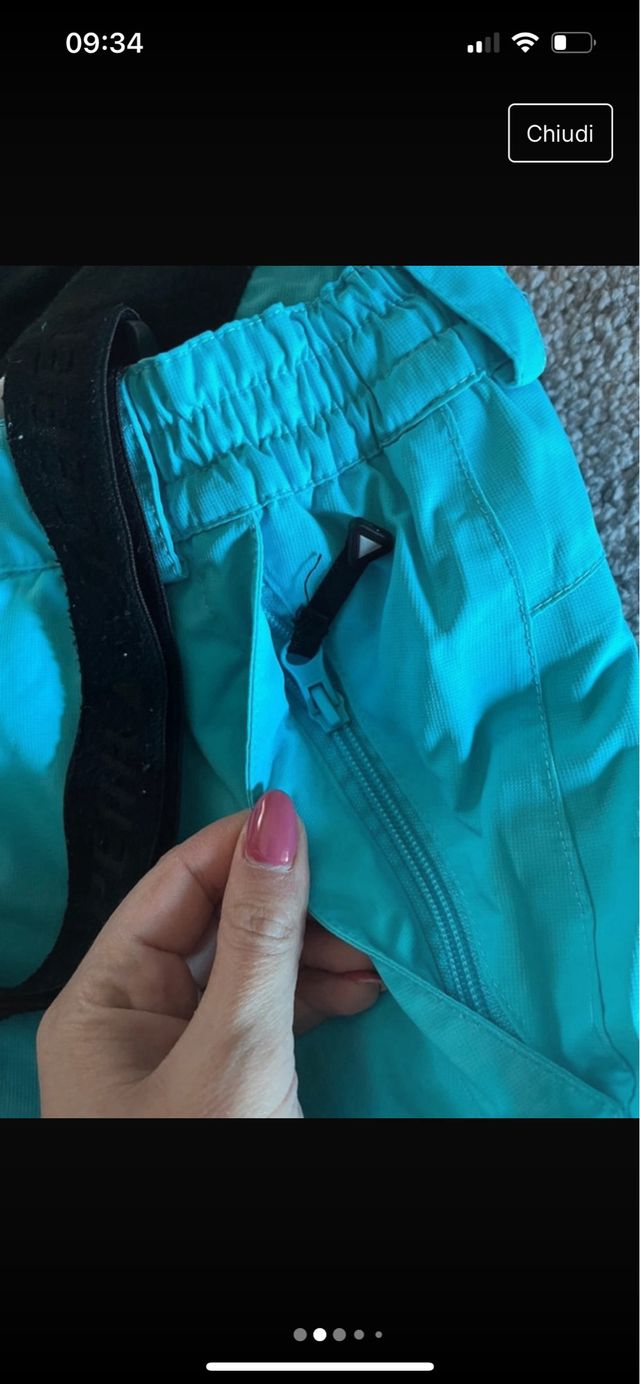 Pantaloni neve azzurri