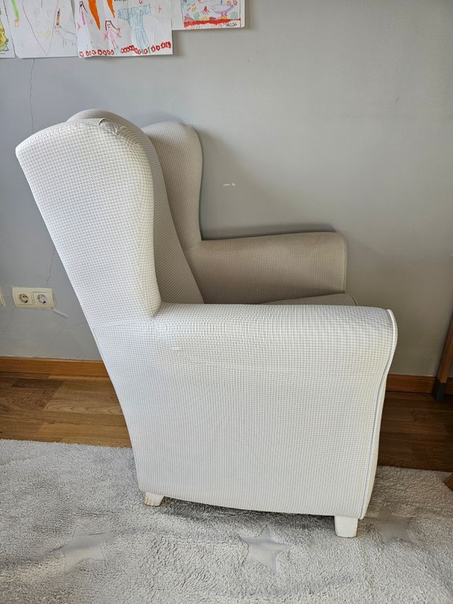 Butaca ideal lactancia blanca y gris
