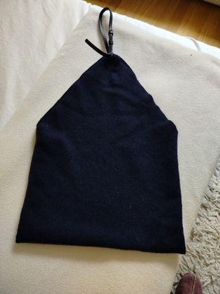 Bolso azul manteco Zara