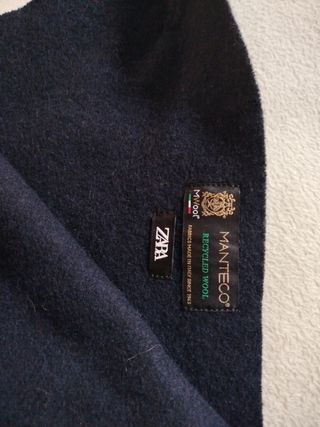 Bolso azul manteco Zara