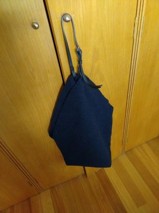 Bolso azul manteco Zara