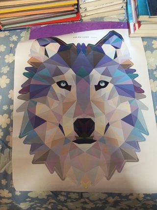 Pegatina de lobo 40x30