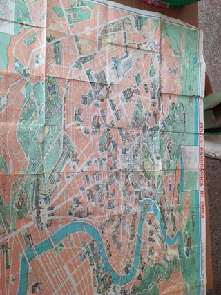 Pianta paronamica di Roma vintage