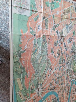 Pianta paronamica di Roma vintage