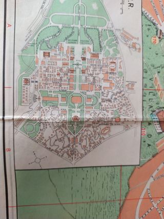 Pianta paronamica di Roma vintage