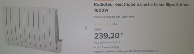 RADIADOR  1.800W