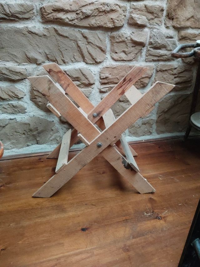 Soporte tonel artesanal plegable