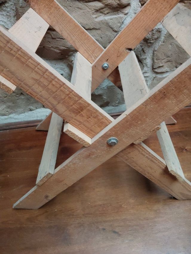 Soporte tonel artesanal plegable