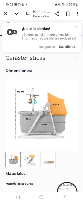 Silla mecedora kinderkraft rosa