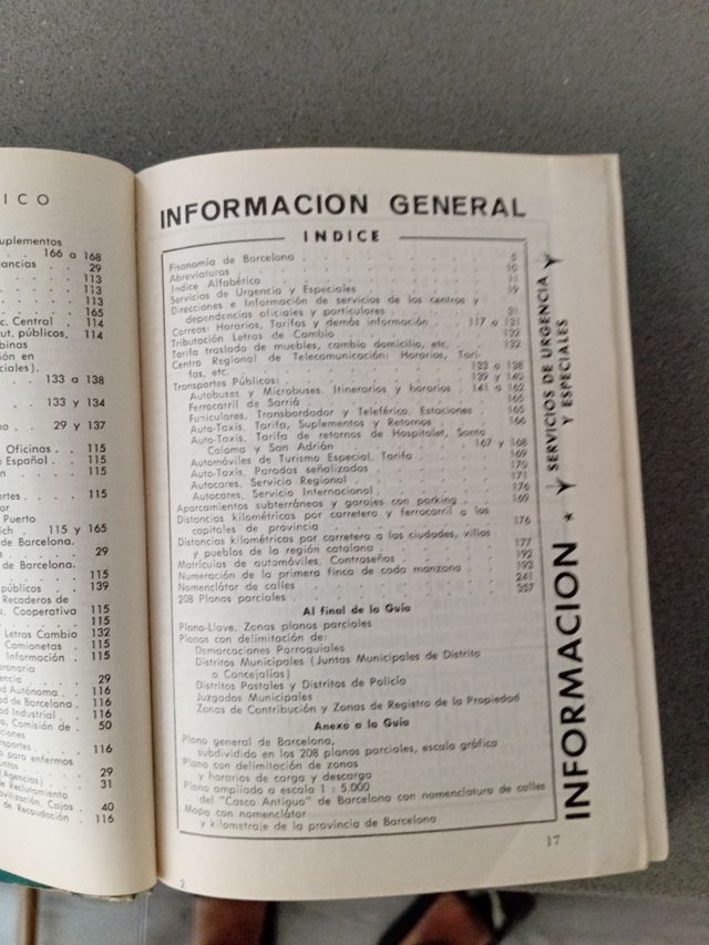 Guia antigua de Barcelona 1972