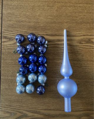 Set palline e puntale vetro