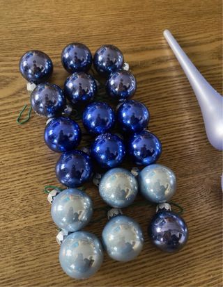 Set palline e puntale vetro