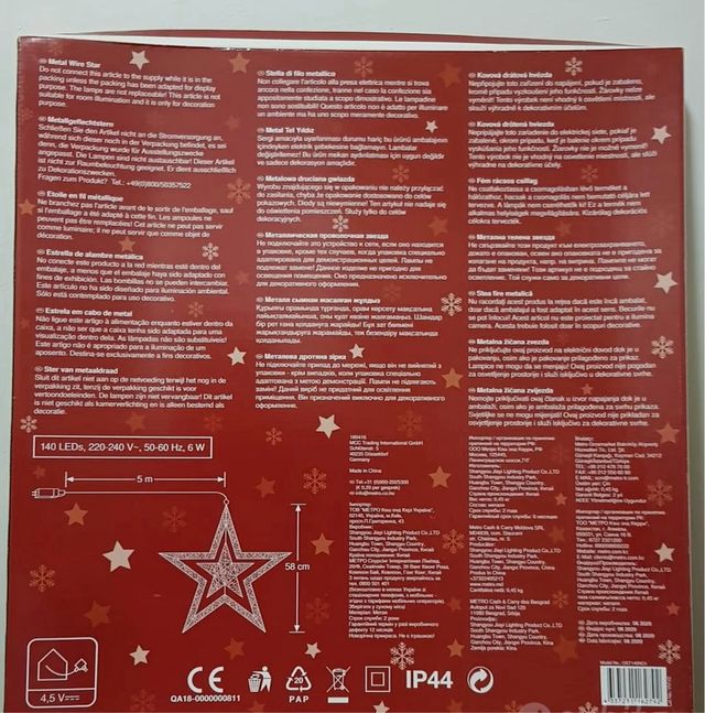 Stella natalizia 140 led