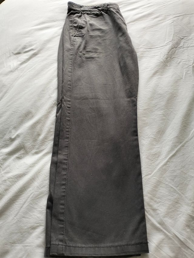 Pantalón chino de vestir gris XL de chico