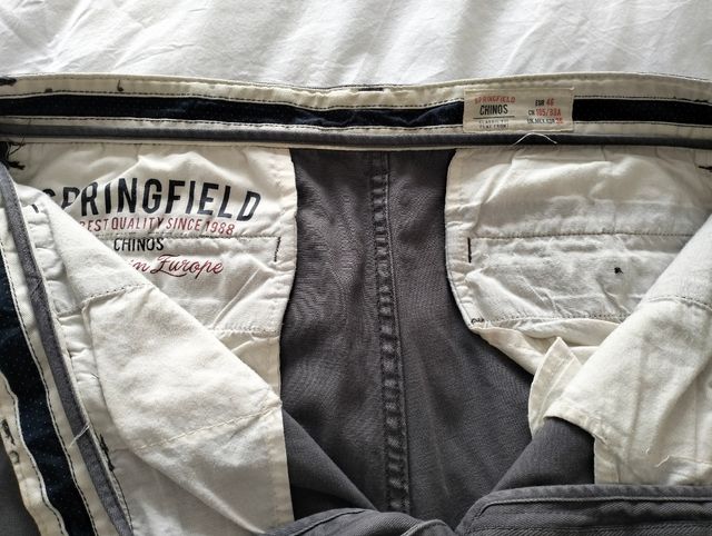 Pantalón chino de vestir gris XL de chico